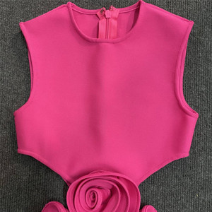 Europe United States Summer Satin Dress for Women Spice Girl Sexy Waist Slimming Shaggy Skirt Hanging <b>Neck</b> <b>Tie</b> Bow for Parties - Product Image 6