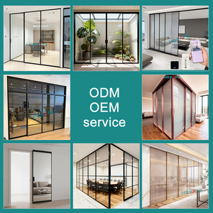 Hdsafe gương cửa trượt Hệ thống đóng cửa mềm khung nhôm cửa trượt đơn căn hộ phòng khách nội thất cửa kính - Product Image 2