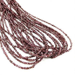 Cuentas de Diamante Rojo Marrón Natural sin Cortar de 2-3mm, Hilo de Cuentas de Diamante en Bruto sin ConFLICTOS de 16 Pulgadas para Fabricación de Joyas al por Mayor - Product Image 1