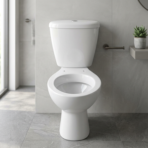Cheaper Price Italian Design Washdown Dual Flush Two Piece Ceramic Toilet for Bathroom Sanitary Ware Water Closet - Product Image 1