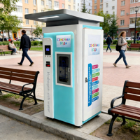 Distributeur d'eau purifiée par osmose inverse avancée personnalisé pour usage commercial extérieur, offrant une eau potable saine
