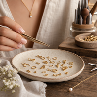Connecteurs magnétiques personnalisés dorés pour la fabrication de colliers, bracelets et boucles d'oreilles