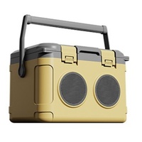 Glacière isotherme 21L avec haut-parleurs Bluetooth sans fil, en mousse PU, étanche, portable pour le camping et les pique-niques