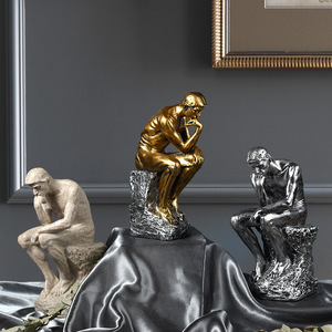 Venta al por mayor resina hogar Oficina decoración sala de estar decoración figura abstracta escultura arte artesanía ornamento pensamiento <span class=keywords><strong>hombre</strong></span> <span class=keywords><strong>estatua</strong></span> - Product Image 2