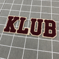 Patchs brodés en chenille personnalisés avec logo 3D, thermocollants pour chapeaux, fleurs et cœurs - Écologiques