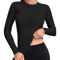 Haut de course à manches longues respirant et thermique en polaire compressif 2026 pour sports d'hiver, activités de plein air et fitness en salle de sport
