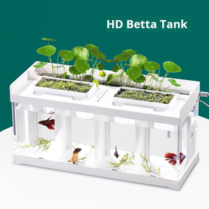 Aquarium carré moderne et écologique 220V pour poissons Betta, en plastique, 5W, 5L, avec garantie 1 an - Product Image 2