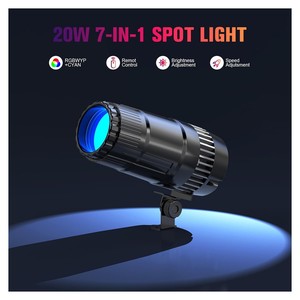 PKnight - Foco LED Pinspot de 20 W, IP65, DMX512/FB4, Activación por Sonido, Aleación de Aluminio, <span class=keywords><strong>Luz</strong></span> Blanca Cálida, para Escenarios y Eventos de Boda - Product Image 3