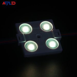 DC12V SMD5050 ไฟสีเต็มรูปแบบ 4 ชิป ไฟแบ็คไลท์ RGB สำหรับภายนอกอาคาร กันน้ำ 1.44W โมดูล LED ป้ายโฆษณาแบบฉีดพลาสติกทรงสี่เหลี่ยม IP67 - Product Image 4