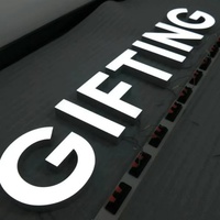 Vente directe du fabricant, lettres en métal acrylique 3D LED, enseignes lumineuses personnalisées pour les magasins commerciaux, les bureaux, les logos de marques
