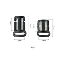 Boucle coulissante de réglage de sangle Tri-Glide en plastique Durable de haute qualité pour sac à dos pièces et accessoires de sac spécial réglable
