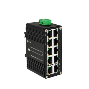 Commutateur <span class=keywords><strong>Ethernet</strong></span> Gigabit industriel à 10 ports, boîtier en aluminium, prend en charge une alimentation CC de 12 à 48 V - Product Image 1