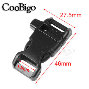 Hebilla de silbato de <span class=keywords><strong>14mm</strong></span>, sujetador de liberación rápida lateral para bolsa, correa, mochila, arnés de pecho, accesorios de costura de plástico curvo, 100 Uds. - Product Image 2