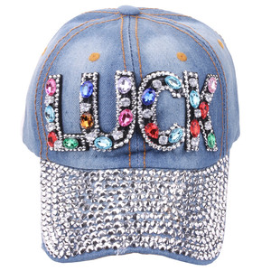 Sombrero de béisbol vaquero con diamantes de imitación para hombre y mujer, gorra deportiva con visera, ajustable, brillante, colorido, productos a la moda, 2022 - Product Image 3