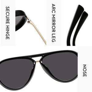 2025 personnalisé à la mode chic surdimensionné <span class=keywords><strong>lunettes</strong></span> de soleil en plein air rond Double faisceau carré <span class=keywords><strong>lunettes</strong></span> métal cadre mode crème solaire <span class=keywords><strong>lunettes</strong></span> - Product Image 6