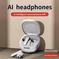 Earbud ANC TWS AI Translation Tipe C, Headphone Nirkabel dengan Jangkauan Transmisi 10-15m
