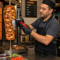 Trancheuse électrique à kebab Bright Star, trancheuse à shawarma, trancheuse à doner, couteau à gyros portatif, épaisseur 0-8 mm, coupe-shawarma, 80 W