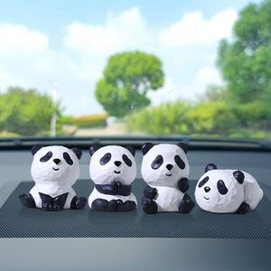 Cute Panda Figurine Resin Handmade Animal Shape Home Decoration Desktop Ornament Small Decorative Item - Product Image 4
