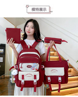 Large sac à dos argenté pour lycéennes mignon et léger sac à dos pour femmes cartable à fermeture éclair pour étudiantes
