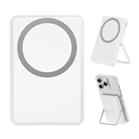 Batterie externe magnétique sans fil 5000 mAh 22,5 W à charge rapide PD Type-C ultra-mince avec support et béquille réglables
