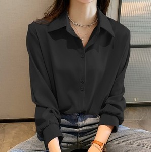 Women's Early Spring Chiffon <strong>Shirt</strong> 2025 Fashion Design Niche Tops Loose Layered White <strong>Shirt</strong> Bottoming <strong>Shirt</strong> - Product Image 2