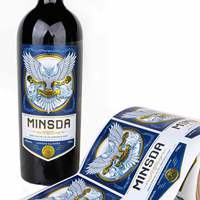 Etiquetas de Vino de Aluminio en Relieve Profesionales, Textura de Lujo Personalizada para Botellas de Vino Tinto de Marca Privada