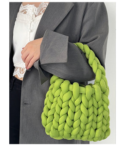 Borsa da donna alla moda personalizzata borsa Tote in <span class=keywords><strong>lana</strong></span> morbida per donna borsa a tracolla ogni giorno per bambine - Product Image 4