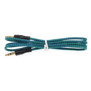 Câble Audio 1M 3.5mm Tressé Aux Casque Câbles D'extension Mâle à Mâle Cric Pour <span class=keywords><strong>Voiture</strong></span> <span class=keywords><strong>iPhone</strong></span> Samsung MP3/4 Haut-Parleur - Product Image 3