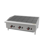 Grill à 3 brûleurs, barbecue au charbon de bois, nouveau barbecue radiant robuste au gaz avec pierres de lave, machine à barbecue au gaz