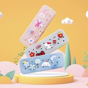 Custom Logo Cartoon Silicone Stationery <b>Case</b> Fashionable Kids School Storage Zipper Closure for <b>Makeup</b> Bag Pencil Pouch - Product Image 1