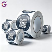 Etiquetas Adhesivas de Vinilo Impermeables con Código QR Personalizado, Etiqueta con Logotipo para Embalaje de Botellas, Etiqueta con Código de Barras Personalizada para Negocios