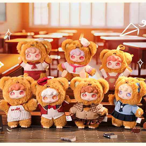 Domi <b>Bear</b> Plush Blind Box 8 Pieces Daily Work Routine Trendy Toy Ornament <b>Cute</b> Doll Keychain Gift for Girls - Product Image 1