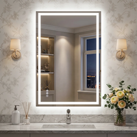 Accessoires lumineux pour miroirs LED, miroirs muraux, miroirs rectangulaires sans cadre, directement de l'usine