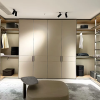 Ensemble de chambre à coucher moderne et personnalisable en cuir écologique, design dernier cri, avec armoire, idéal pour appartement, hôtel, salon, montage facile