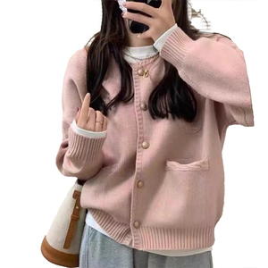 Cárdigan de Punto Personalizable de Alta Gama para Mujer, Nuevo Estilo, Holgado, Suéter de Moda para Mujer, Ropa Exterior - Product Image 4
