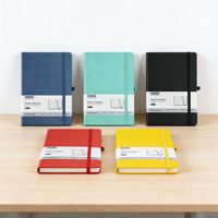 Carnet scolaire professionnel en cuir rigide format A5, 100 feuilles lignées, avec élastique, idéal pour un cadeau