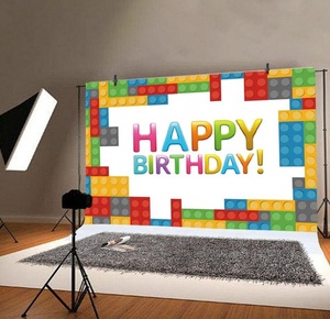 7x5 kaki latar belakang bayi blok latar belakang fotografi warna-warni spanduk dekorasi pesta ulang tahun untuk anak laki-laki perempuan - Product Image 4