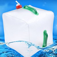 Sac d'emballage d'eau liquide translucide pliable et flexible de 20 l avec robinet rotatif pour le camping et les activités de plein air