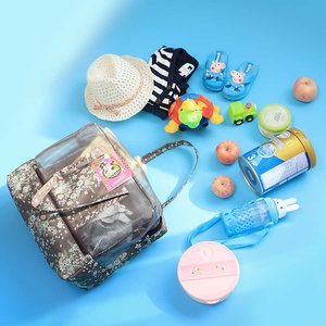 Mesh Polka Dot Duffel Bag Zipper Closure Waterproof Travel Tote For Women Bulk - Product Image 4