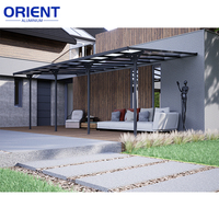 Auvent rétractable en aluminium avec panneaux PC, protection solaire et pluie, pour jardin, patio, pergola, couverture de terrasse en aluminium