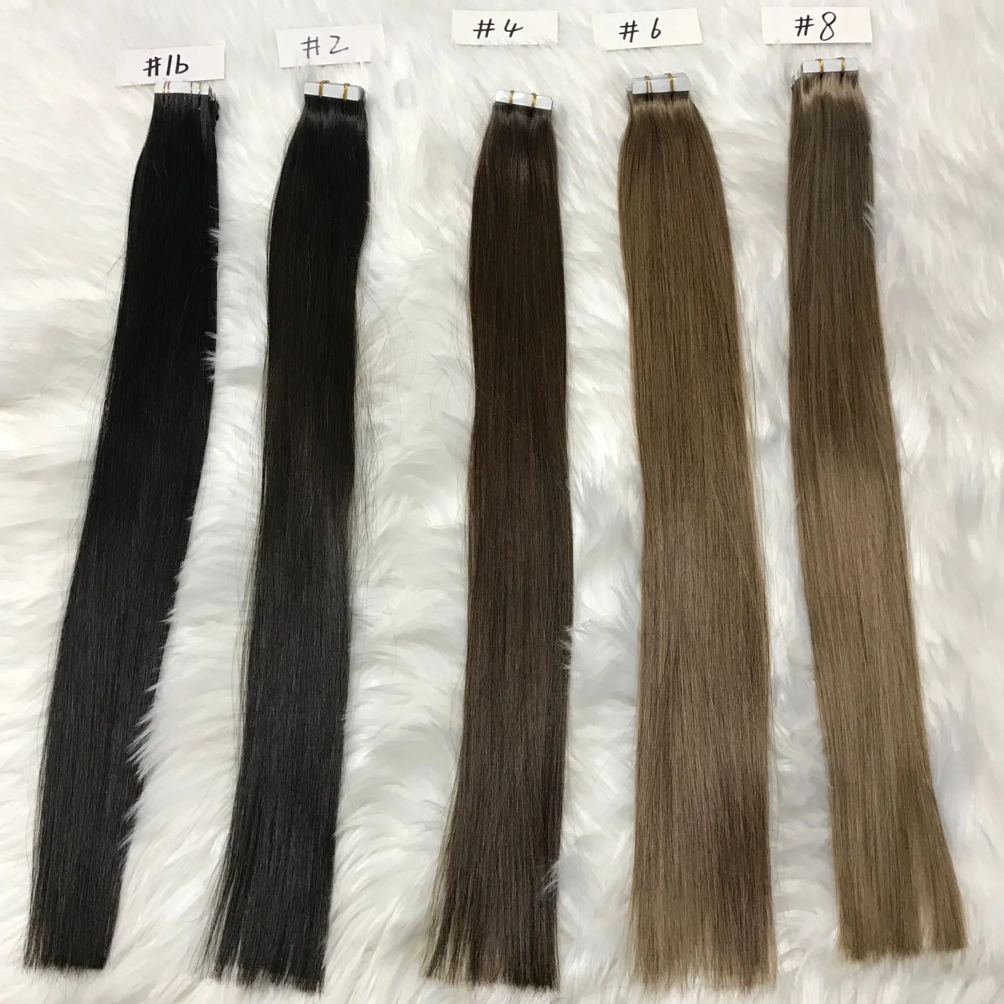 Ready To Ship Large Stock Top Quality Virgin Hair 100 Remy Human Double Drawn Tape Hair Extensions