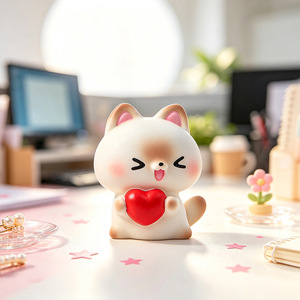 Yu Mo Craft Meow <b>Sweet</b> Fun Collection Cute Cat Figurine 8Pcs With Hidden Edition Blind <b>Box</b> Toy Ornament - Product Image 2