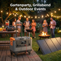 Station d'alimentation portable 3000W 2688Wh avec prises EU pour camping sans accès au réseau électrique, charge solaire hors réseau