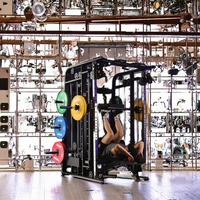 ASJ S122 Système de poulies tout-en-un en métal, équipement de gym commercial, entraîneur multifonction, Power Cage, rack à squats, exercices triceps, usage domestique