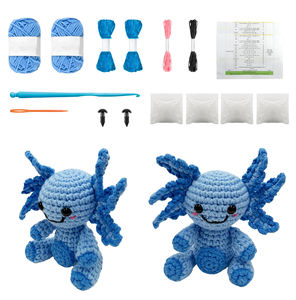 थोक diy जानवरों के पौधे उपहार बुना हुआ गुड़िया हस्तनिर्मित शुरुआती बच्चे उपहार सेट क्रोकेट डॉल किट - Product Image 3