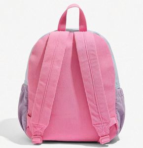 Sac à dos scolaire unisexe personnalisé en velours côtelé pour enfants, sac à dos en velours côtelé pour bébés, sac à dos bloc en velours côtelé pour enfants - Product Image 2