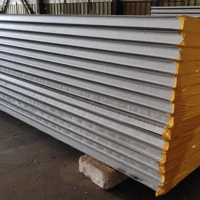 Fire Resistant Glass wool / EPS/ PU Color Steel Sandwich Wall Panel for Prefab House