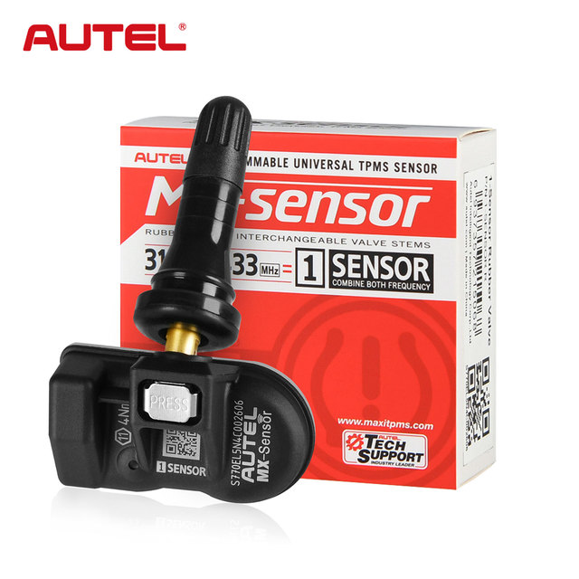 Autel MX Sensor R Rubber 433MHz & 315MHz 2in1 Tire Pressure Monitoring System Altar Universal Auto TPMS Tire Gauge for All Cars