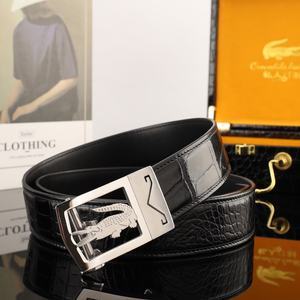Ceinture automatique pour homme en cuir de crocodile 100% authentique, 3,8 pouces de large, avec boucle en acier et taille de ceinture personnalisable durable - Product Image 5