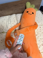 Nouvel oreiller en peluche Carrot King avec fonction de tapotement et de chauffage, en coton creux, pour dormir et se masser, idéal pour adultes
